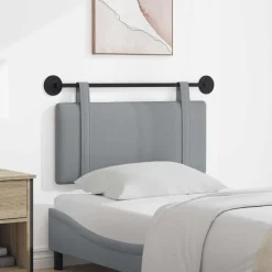 Lits & Accessoires-vidaXL Tête de lit suspendue Uni 90 x 55 x 5 cm tissu Gris clair