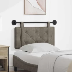 Lits & Accessoires-vidaXL Tête de lit suspendue Montage mural 80 cm PU antique Gris