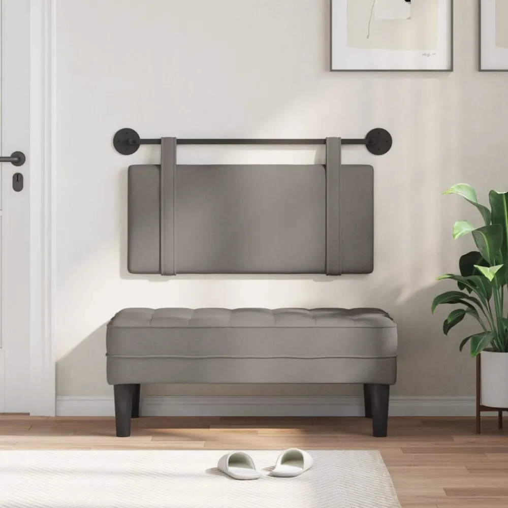 vidaXL Tête de lit suspendue Montage mural 90 x 55 x 5 cm tissu
