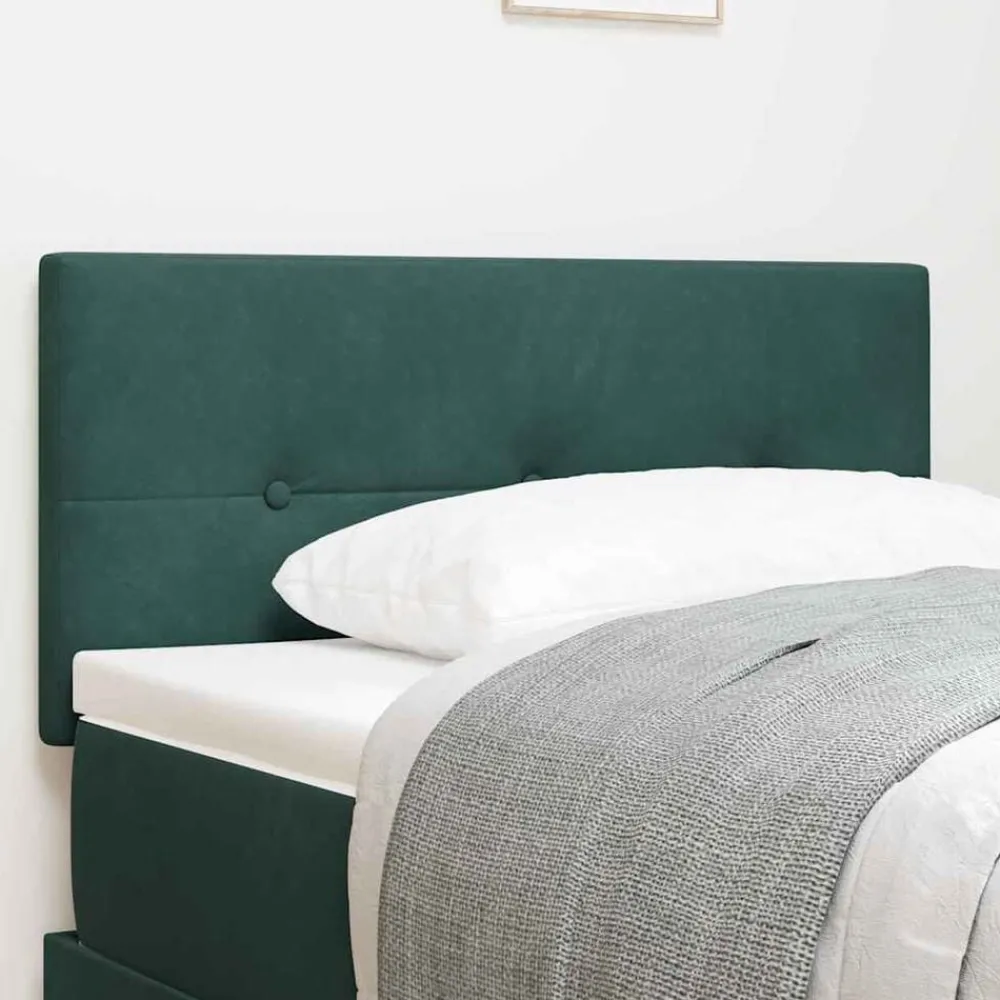 Lits & Accessoires-vidaXL Tête de lit 80 cm Velours Vert foncé
