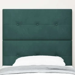 Lits & Accessoires-vidaXL Tête de lit 80 cm Velours Vert foncé