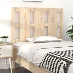 Lits & Accessoires-vidaXL Tête de lit 95,5x4x100 cm Bois massif de pin Naturel