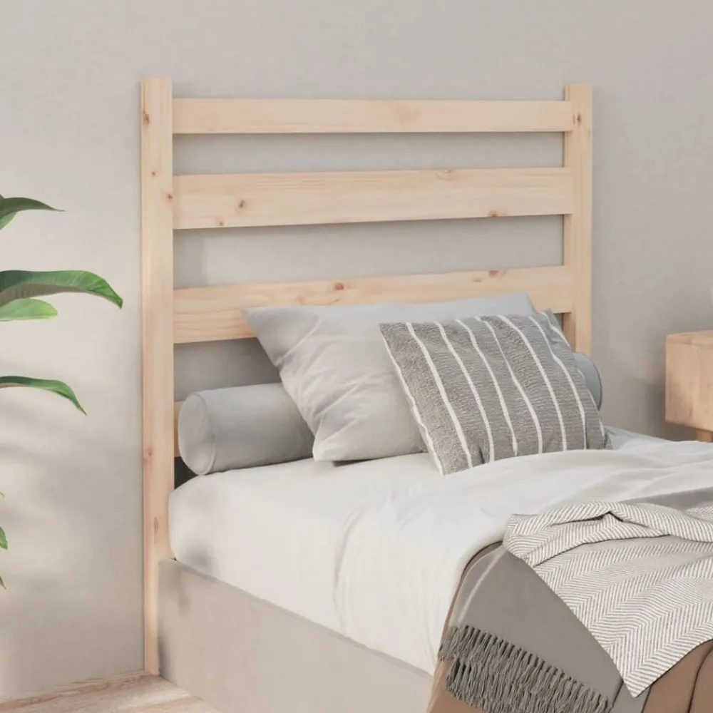 Lits & Accessoires-vidaXL Tête de lit 81x4x100 cm Bois massif de pin Naturel