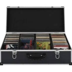 Fournitures De Bureau-vidaXL Étui de CD pour 80 CD Aluminium ABS Noir