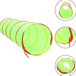 Jeux De Plein Air-vidaXL Tunnel de jeu pour enfants Vert 175 cm Polyester
