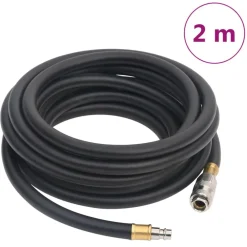 Accessoires De Quincaillerie-vidaXL Tuyau d'air hybride noir 0,6" 2 m caoutchouc et PVC