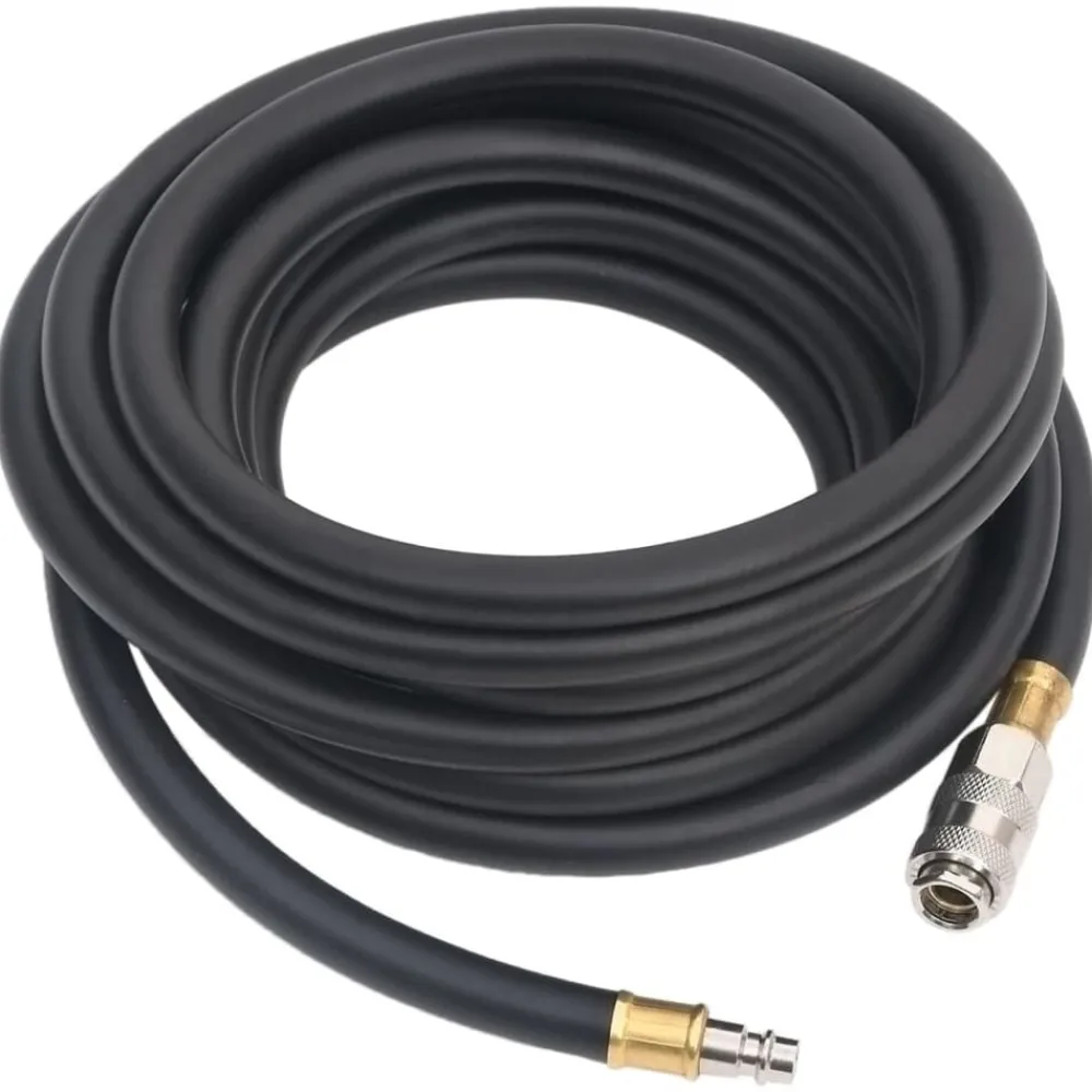 Accessoires De Quincaillerie-vidaXL Tuyau d'air hybride noir 0,6" 2 m caoutchouc et PVC