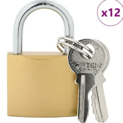 Serrures & Clés-vidaXL U Lock avec Clés 12 pcs Laiton Fer