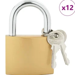 Serrures & Clés-vidaXL U Lock avec Clés 12 pcs Laiton Fer