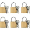 vidaXL U Lock avec Clés 6 pcs Laiton Fer