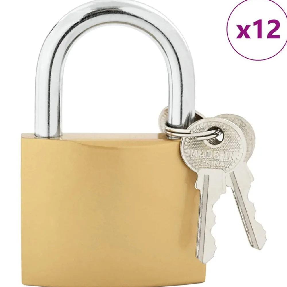 vidaXL U Lock avec Clés Laiton 6 x 2 x 9,1 cm Fer