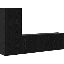 Meubles Tv-vidaXL Unité murale de TV 5 pcs Chêne noir Bois d'ingénierie