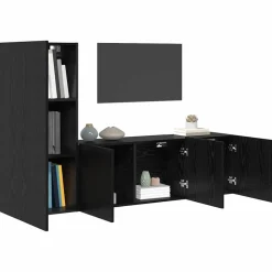 Meubles Tv-vidaXL Unité murale de TV 5 pcs Chêne noir Bois d'ingénierie