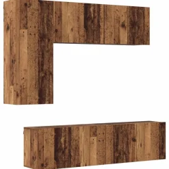 vidaXL Unité murale de TV 5 pcs Bois d'ingénierie