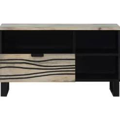 Meubles Tv-vidaXL Unites TV avec tiroir 80 x 33 x 46 cm Bois d'ingénierie Blanc