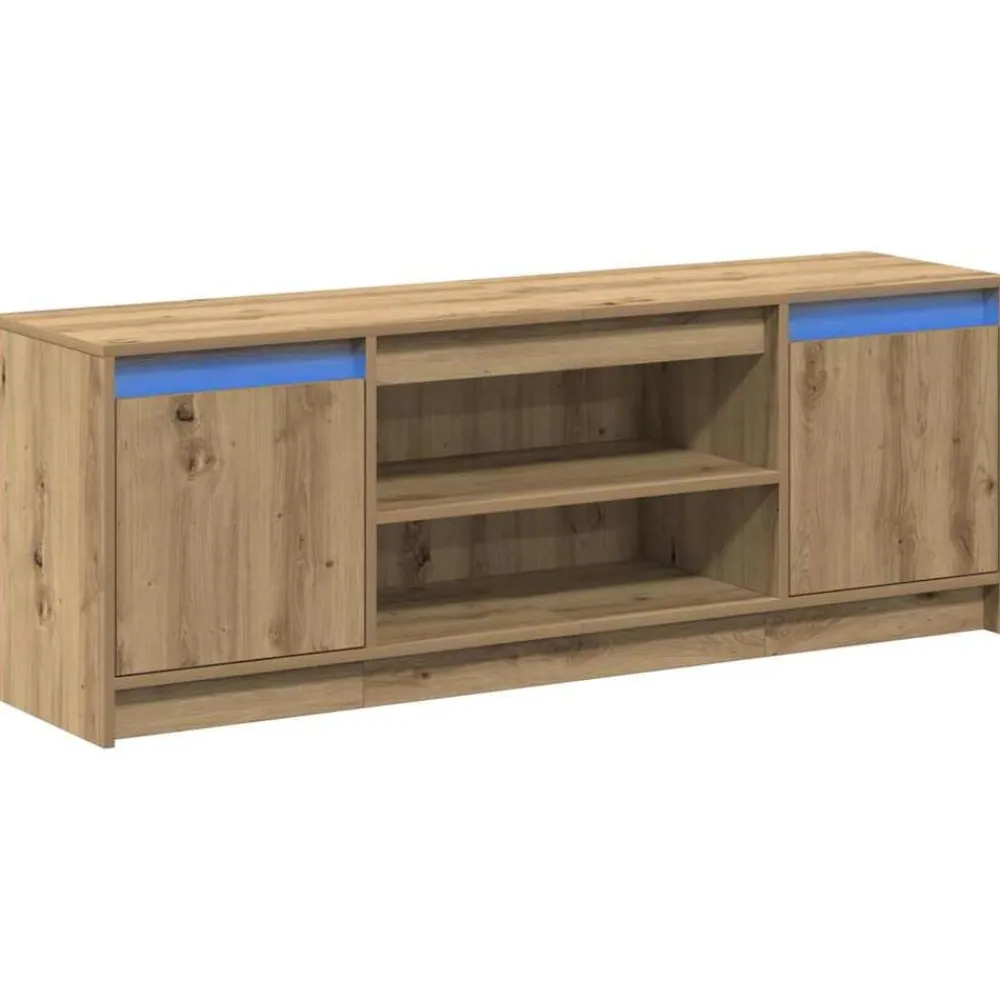 Meubles Tv-vidaXL Unites TV Marron 139,5 x 34 x 50 cm Bois d'ingénierie chêne artisanal