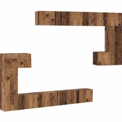 Meubles Tv-vidaXL Unites TV Montage mural 4 pcs Bois d'ingénierie Bois ancien