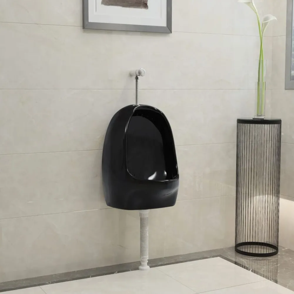 vidaXL Uri suspendu avec valve de chasse d'eau Céramique