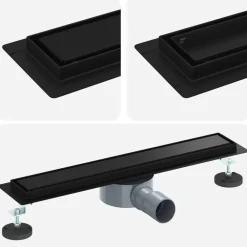 vidaXL Évacuation de douche 2-en-1 avec siphon à 360° 50 cm