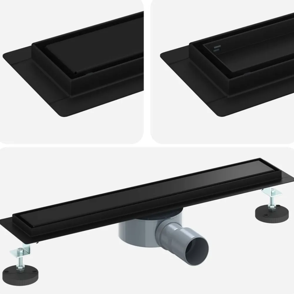 vidaXL Évacuation de douche 2-en-1 avec siphon à 360° 50 cm