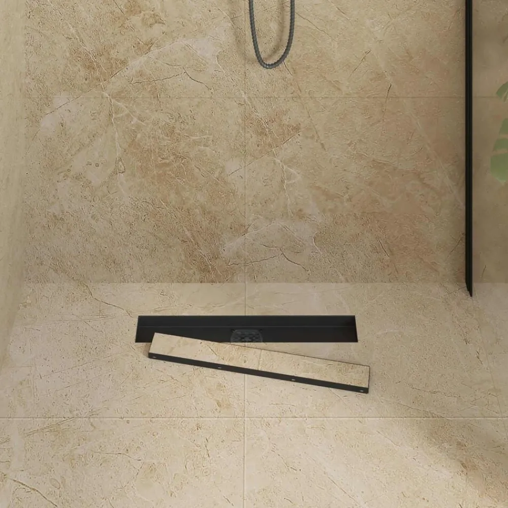 vidaXL Évacuation de douche 2-en-1 avec siphon à 360° 50 cm