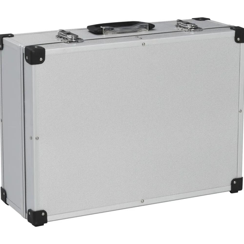 vidaXL Valise à outils 46 x 33 x 16 cm Argenté Aluminium