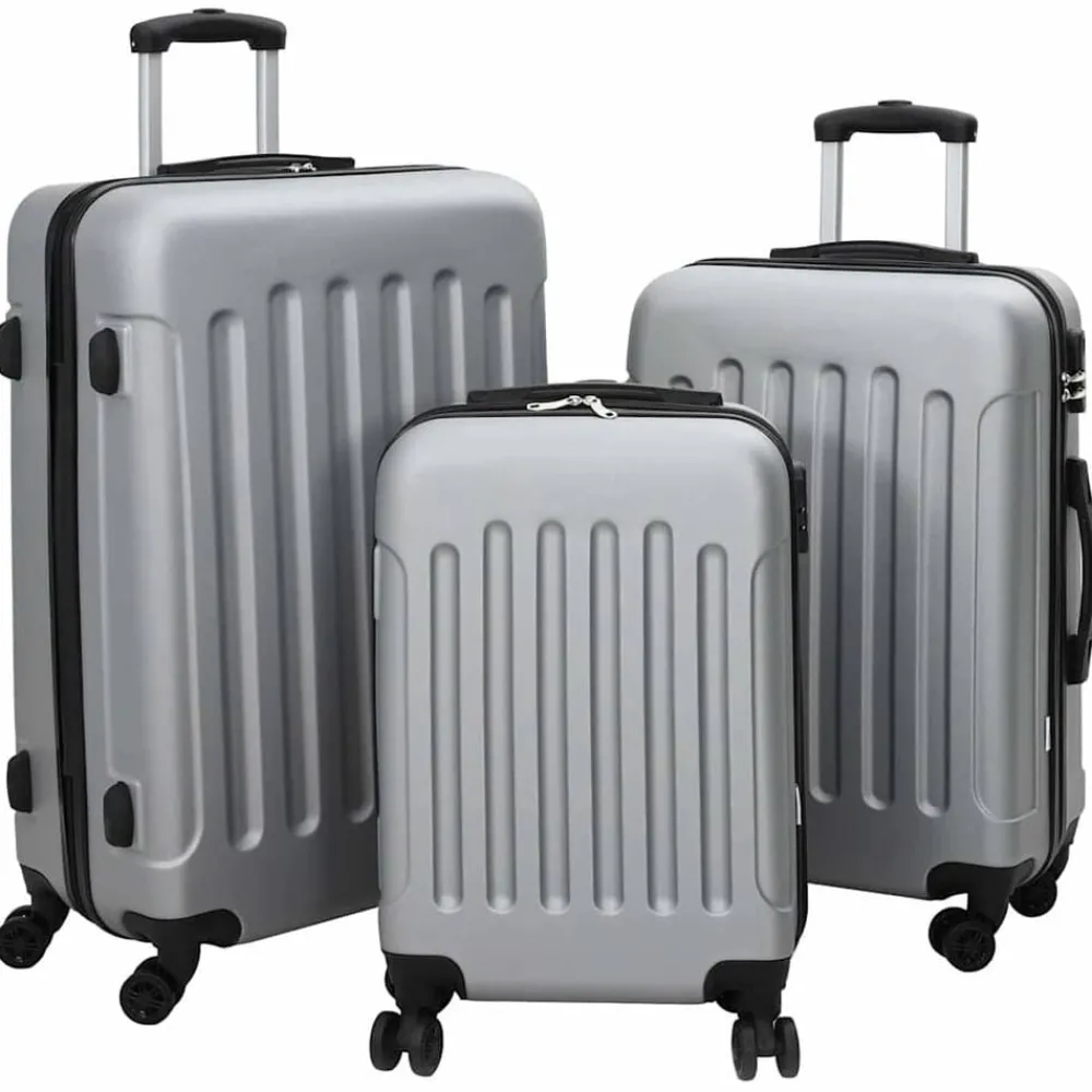 Bagages & Maroquinerie-vidaXL Valise 3 pcs 50 x 31 x 78 cm Plastic ABS Argenté