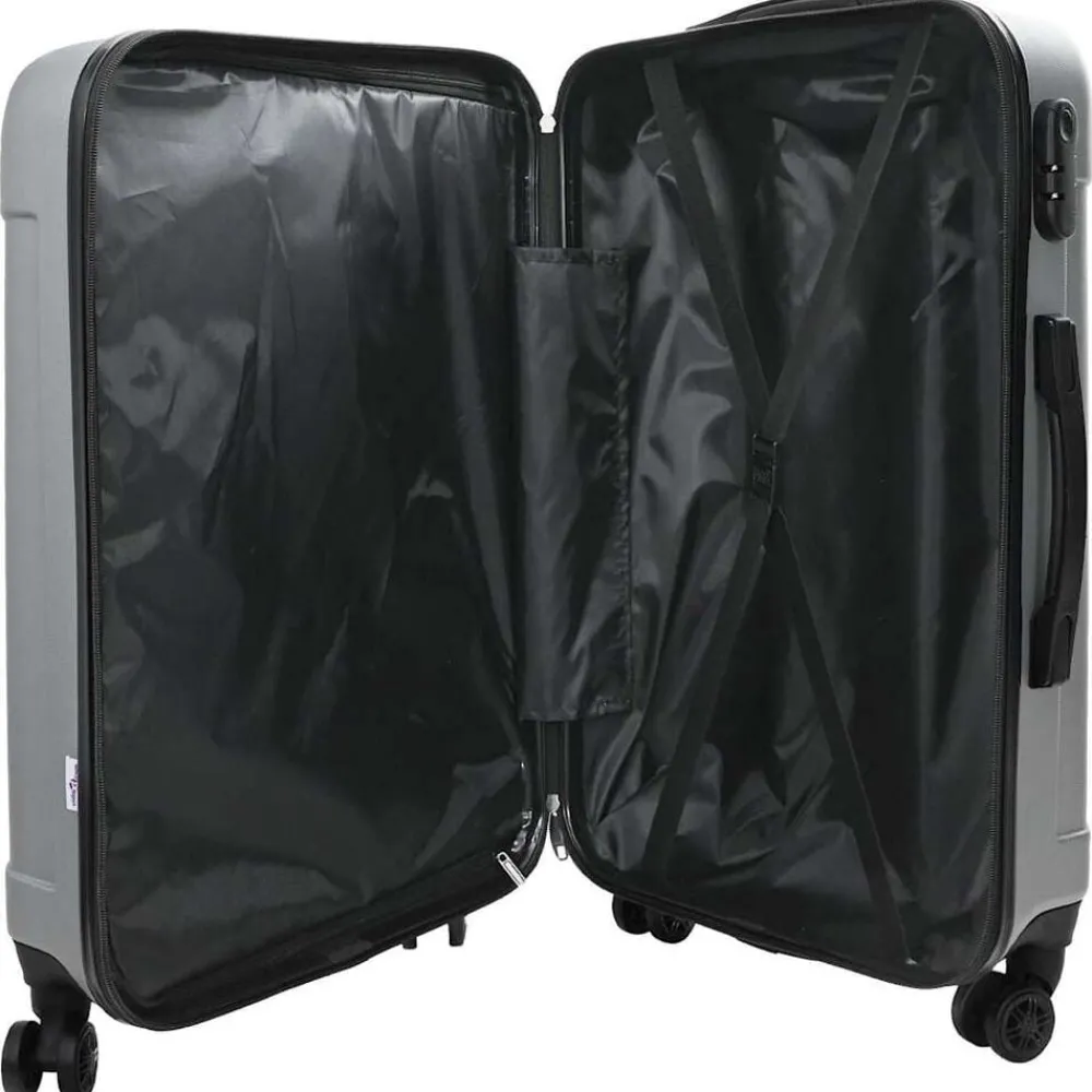 Bagages & Maroquinerie-vidaXL Valise 3 pcs 50 x 31 x 78 cm Plastic ABS Argenté
