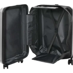 Bagages & Maroquinerie-vidaXL Valise avec verrouillage 34 x 23 x 55.5 cm Plastic ABS Argent