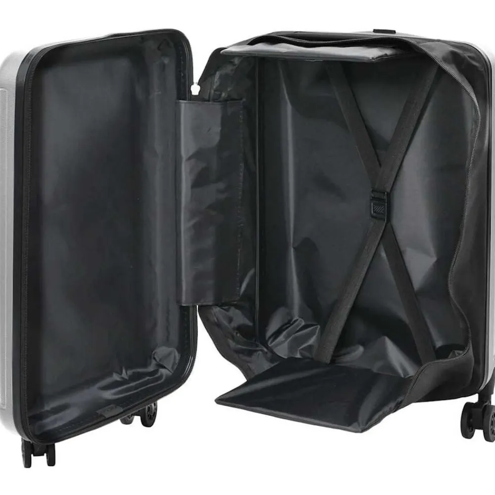 Bagages & Maroquinerie-vidaXL Valise avec verrouillage 34 x 23 x 55.5 cm Plastic ABS Argent