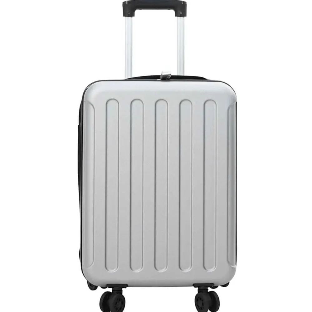 Bagages & Maroquinerie-vidaXL Valise avec verrouillage 34 x 23 x 55.5 cm Plastic ABS Argent