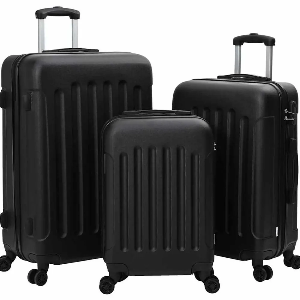 vidaXL Valise avec verrouillage 3 pcs 50 x 31 x 78 cm Plastic ABS