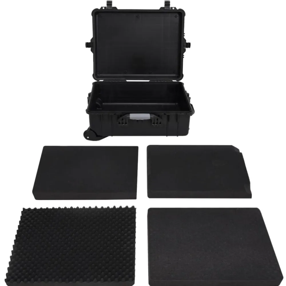 vidaXL Valise de vol à roulettes Noir 63x50x23 cm PP
