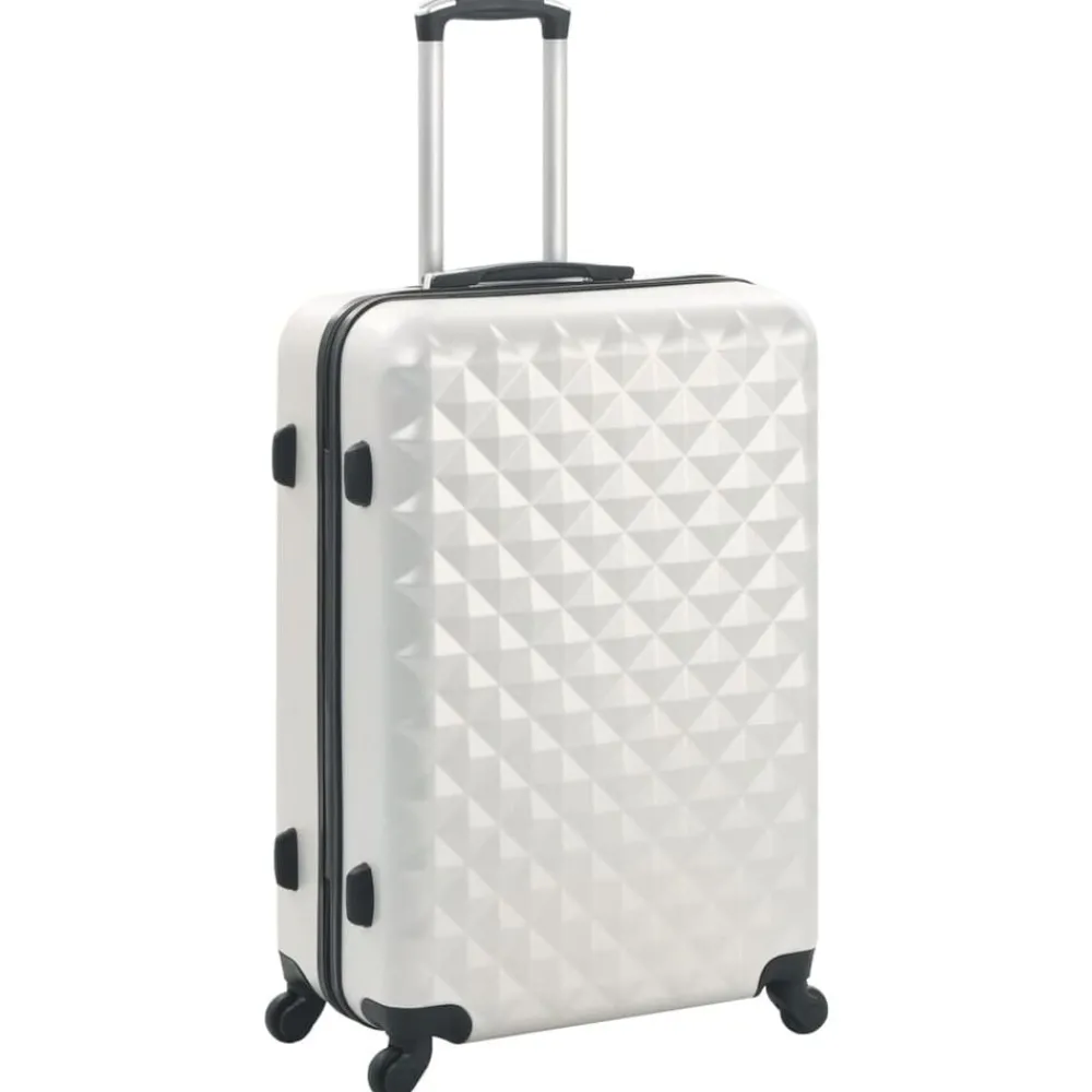 Bagages & Maroquinerie-vidaXL Valise rigide 3 pcs é brillant ABS Argent