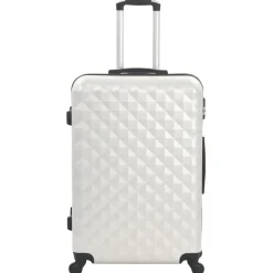 Bagages & Maroquinerie-vidaXL Valise rigide 3 pcs é brillant ABS Argent