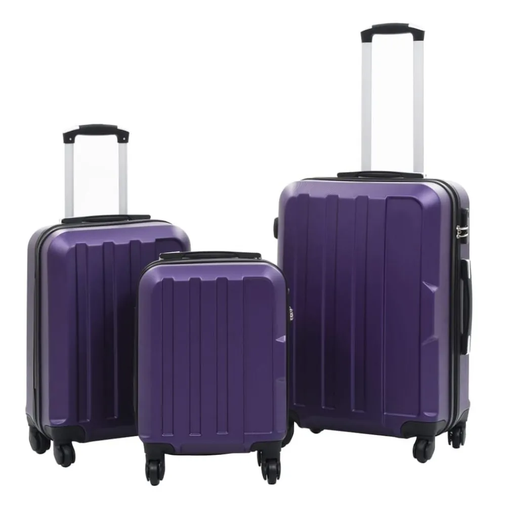 Bagages & Maroquinerie-vidaXL Valise rigide 3 pcs ABS Violet