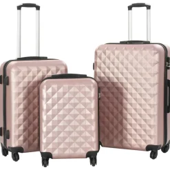 vidaXL Valise rigide 3 pcs ABS