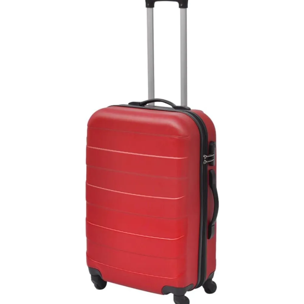 Bagages & Maroquinerie-vidaXL Valise rigide 3 pièces 45,5/55/66 cm Rouge