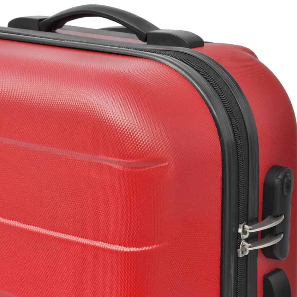 Bagages & Maroquinerie-vidaXL Valise rigide 3 pièces 45,5/55/66 cm Rouge