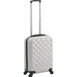 Bagages & Maroquinerie-vidaXL Valise rigide é brillant ABS Argent