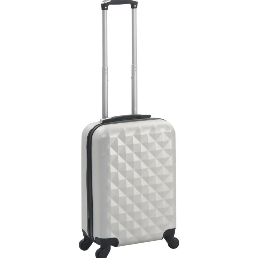 Bagages & Maroquinerie-vidaXL Valise rigide é brillant ABS Argent