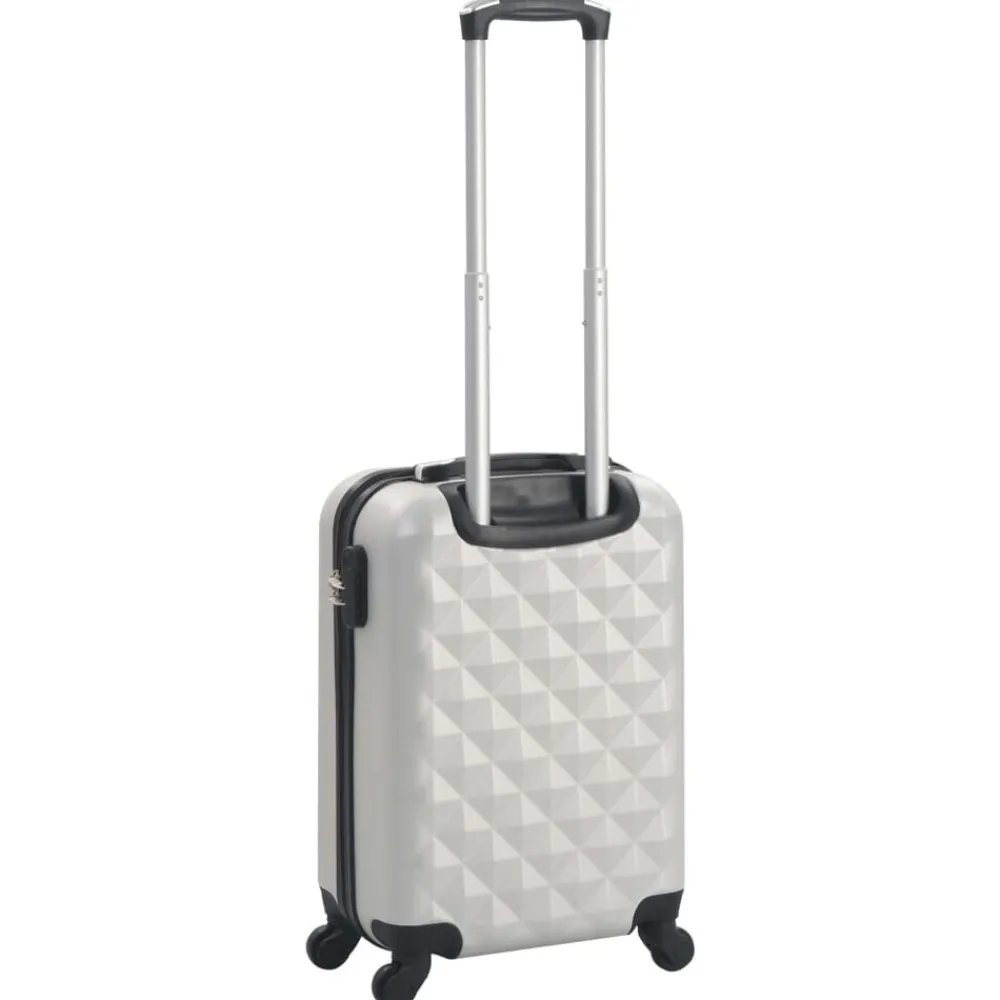 Bagages & Maroquinerie-vidaXL Valise rigide é brillant ABS Argent