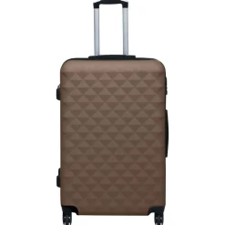Bagages & Maroquinerie-vidaXL Valise rigide ABS Marron