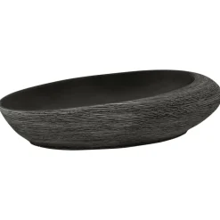 Plomberie-vidaXL Vasque à poser ovale 59x40x14 cm céramique Gris et noir