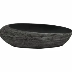 Plomberie-vidaXL Vasque à poser ovale 59x40x14 cm céramique Gris et noir