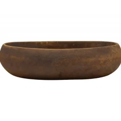 Plomberie-vidaXL Vasque à poser ovale 59x40x15 cm céramique Marron