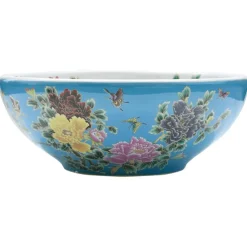 vidaXL Vasque à poser multicolore rond Φ41x14 cm céramique