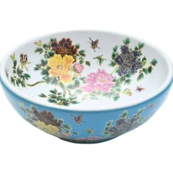 vidaXL Vasque à poser multicolore rond Φ41x14 cm céramique