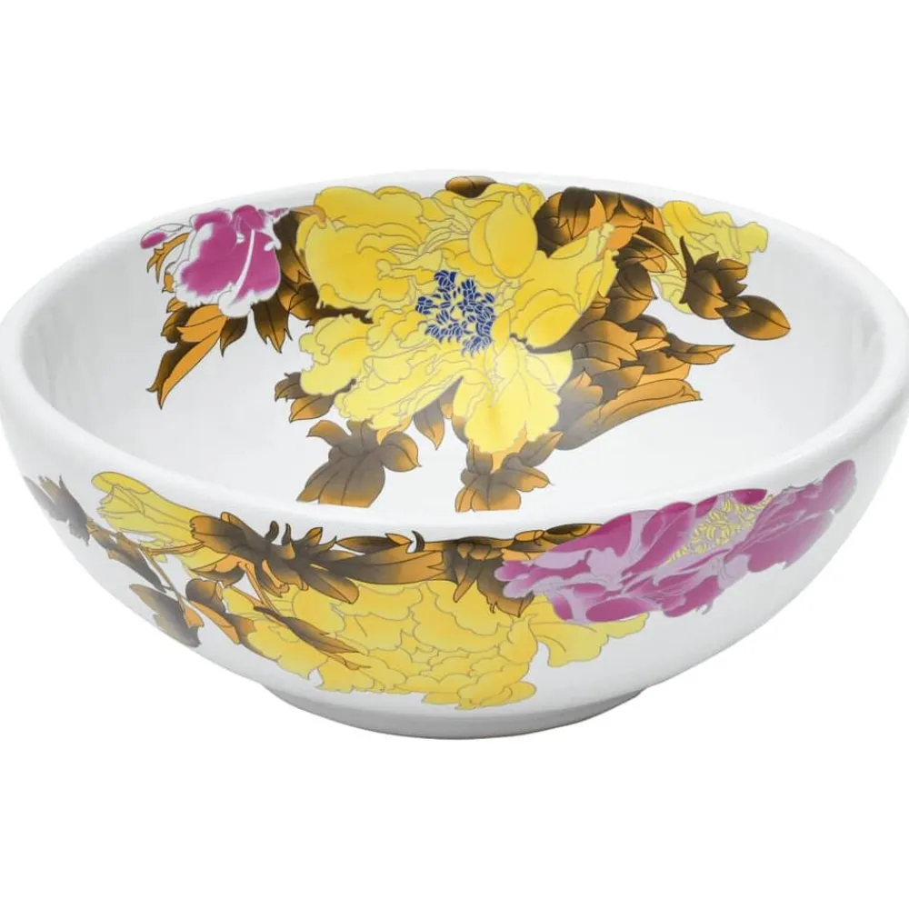 vidaXL Vasque à poser multicolore rond Φ41x14 cm céramique