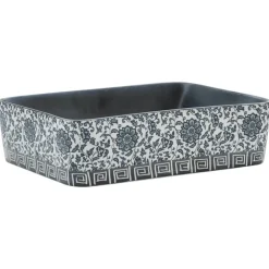 vidaXL Vasque à poser noir/bleu rectangulaire 46x35,5x13 cm céramique